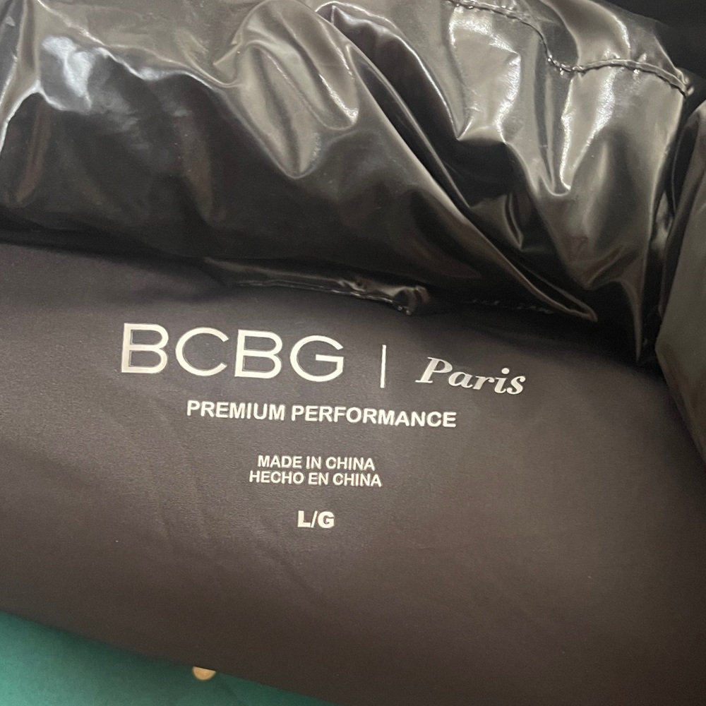 BCBG Black Glossy Performance Jacket
